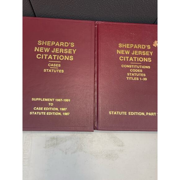 Shepard’s New Jersey Citations (1987) 8-volume set. Excellent Condition - Picture 3 of 11